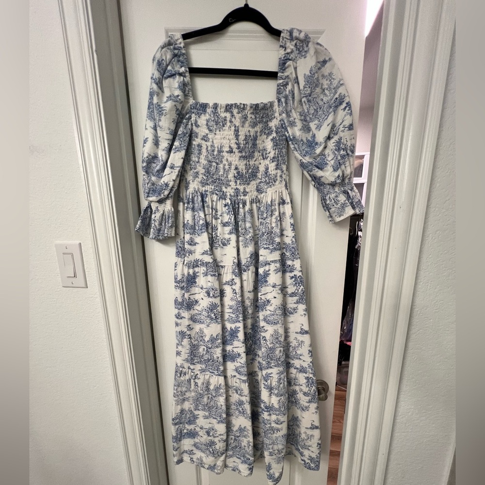 Nothing Fits But Blue and White Patterned Dress